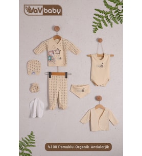 VaVBaby Organik Hastane Çıkışı 8’li Star Bear