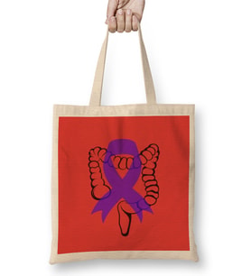 CROHN'S & COLITIS AWARENESS Warrior Unbreakable Bez Çanta Uzun Saplı