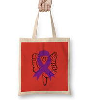 CROHN'S & COLITIS AWARENESS Warrior Unbreakable Bez Çanta Uzun Saplı