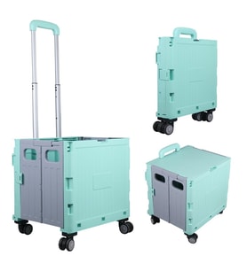 Ayt Sunup SN-26966 Katlanabilir Market Pazar Kamp Tekerlekli Alışveriş Arabası 60 Kg Kapasiteli Çanta