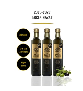 Erken Hasat 3 lü Paket %100 Natürel Sızma Zeytinyağı Soğuk Sıkım 500 ml