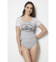 DoReMi Şortlu Pijama Takımı (Gri)