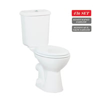Creavit Pitta Arkadan Çıkışlı Klozet + Rezervuar + İç Takım + Çınar TP Yavaş Kapanan Kapak 4 'lü Set (Beyaz)