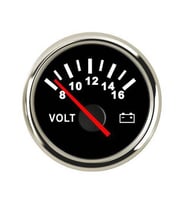 VOLTMETRE SİYAH ÇAP 52mm 24v TEKNE YAT