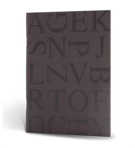 Tipografi Karton Kapak Çizgili Defter Siyah 96 Syf