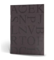 Tipografi Karton Kapak Çizgili Defter Siyah 96 Syf