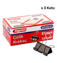 Bigpoint Çelik Kıskaç 51 mm x 3 Kutu