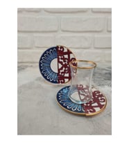 Olıvıa- 6 Kişilik Çift Desenli Çay Seti