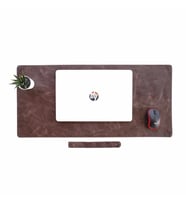 Modica  Hobart - Hakiki Deri Laptop Altlığı Masa Matı (Gri)