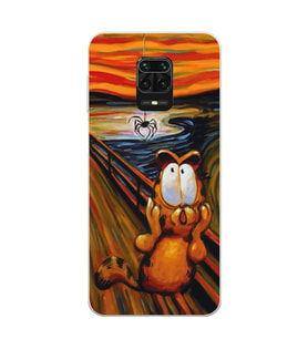 Xiaomi Redmi Note 9S - Redmi Note 9 PRO Uyumlu Garfield Tasarımlı Şeffaf Telefon Kılıfı