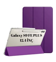 Samsung Galaxy Tab S9 FE Plus/S10 Plus/S9 Plus Kılıf PU Deri Smart Standlı Case