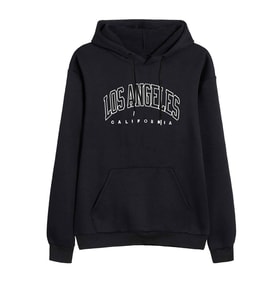Unisex Los Angles Baskılı Sweatshirt (Siyah)