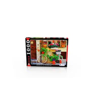 EDKZEKA Bisiklet Ve Çiçekler 1000 Parça Puzzle
