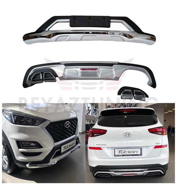 Hyundai Tucson Ön Arka Tampon Koruma Difüzör 2018 Sonrası
