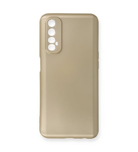 Realme 7 Kılıf First Silikon - Gold