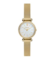 FOSSIL FBQ3898 ALTIN KAPLAMA HASIR TAŞLI KADIN KOL SAATİ
