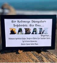 Babalar Gününe Özel Kişiye Özel Fotoğraflı "BABAM" Tasarımlı Çerçeve