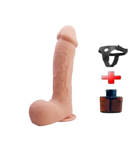 OdinsShop 22,2 cm Belden Bağlamalı Realistik Vantuzlu Dildo Penis - Johnson