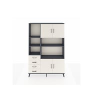 Arges Gardrop 8 Raflı 4 Çekmeceli 4 Kapaklı 132x30x195 Antrasit-Aytaşı