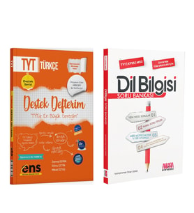 ENS Yayıncılık TYT Türkçe Destek Defterim ve AKM Dil Bilgisi Soru Bankası Seti 2 Kitap