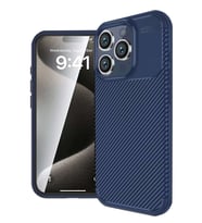 iPhone 16 Pro Max Kılıf Auto Focus Karbon Kapak - Lacivert