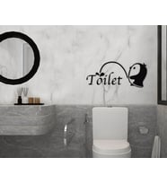 BK Home Banyo Tuvalet Duvar Süsü-6 (Siyah)