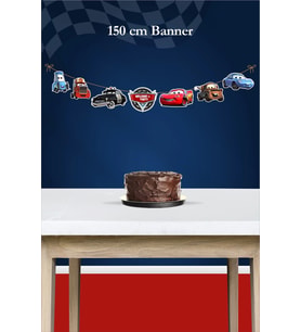 Şimşek Mcqueen Cars Temalı Doğum Günü*  Büyük Banner *Kalın Kağıt 150cm