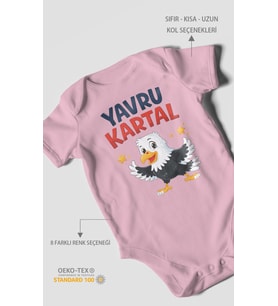 Yavru Kartal Kısa Kollu Bebek Body %100 Pamuk