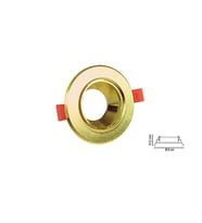 GU 10 Dekoratif Yuvarlak Plastik Kasa Gold 2 Adet (Dore)