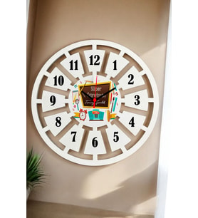 Süper Öğretmen Duvar Saati 40cm (Beyaz)