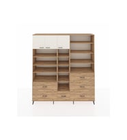 Hyperion Dolap 17 Raflı 6 Çekmeceli 3 Kapaklı 220x44x243 Çam-Aytaşı/Çam