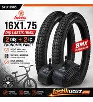 Servis 16X1.75 DIŞ LASTİK (BMX) Bisiklet Lastiği + İÇ LASTİK (2 ŞER ADET TAKIM)