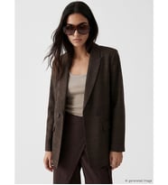 LCWAIKIKI Classic Kahverengi Kruvaze Yaka Ekose Kadın Blazer Ceket