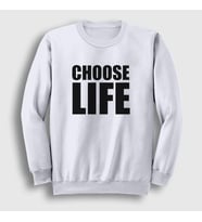 Presmono Unisex Beyaz Wham Choose Life George Michael Sweatshirt 462341tt