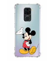Xiaomi Redmi Note 9 Köşe Korumalı Antişok Kapak Mickey Mouse Tasarımlı Şeffaf  Kılıf