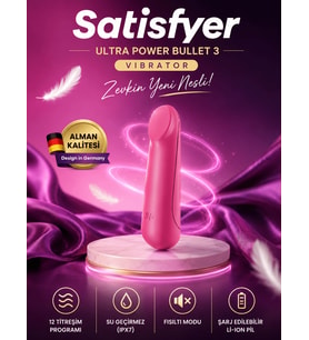 Satisfyer Ultra Power 3 - 12 Modlu Titreşimli Şarjlı Pembe Mini Vibratör+Jel