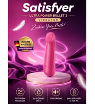 Satisfyer Ultra Power 3 - 12 Modlu Titreşimli Şarjlı Pembe Mini Vibratör+Jel