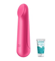 Satisfyer Ultra Power 3 - 12 Modlu Titreşimli Şarjlı Pembe Mini Vibratör+Jel