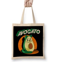 Cute Avogato Avocado Cat Funny Kitty Avo gato Pun Bez Çanta Uzun Saplı