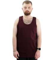 Mode XL Büyük Beden Erkek Kolsuz Atlet 6341 Mürdüm