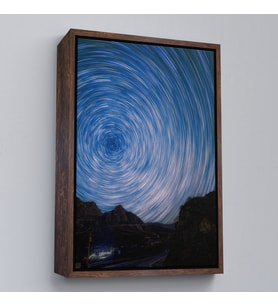 Çerçeveli Vincent Van Gogh - Parlak Yıldızlı Gökyüzü Tablo - Brillant Starry Sky (Beyaz)