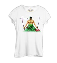 One Piece - Roronoa Zoro Sword Beyaz Kadın Tshirt