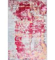 Eliana Home Baskılı, Yıkanabilir Kaymaz Taban Salon Halısı LNA1172 100x150 cm (Pembe)