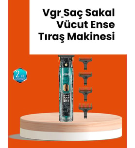 Vgr V-695 Şarjlı Saç Sakal Tıraş Makinesi 2600Mah Batarya Kılavuz Taraklı