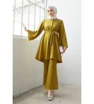 Rina Tunik Pantolon Takım - Yağ Yeşili