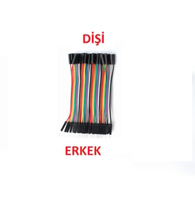 Jumper Kablo (Erkek - Dişi) 10 cm 40 Adet