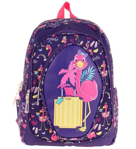 Kaukko Kids Okul Sırt Çantası Leather Flamingo L5223