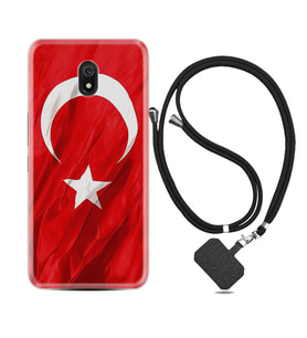 Xiaomi Redmi 8A 8 Pro 9C 9T 10C 11T Pro Kılıf Boyun Askılı Silikon Şanlı Türk Bayrağı 4 1401