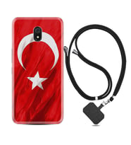 Xiaomi Redmi 8A 8 Pro 9C 9T 10C 11T Pro Kılıf Boyun Askılı Silikon Şanlı Türk Bayrağı 4 1401