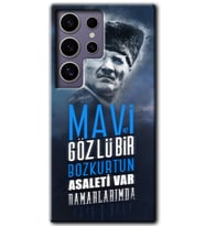 Galaxy S24 Ultra Kılıf HD Desen Baskılı Kılıf - Bozkurt Atatürk